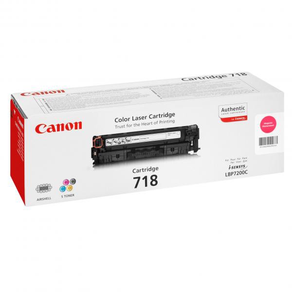 Canon CRG718 M - originálny toner, purpurový, 2900 strán