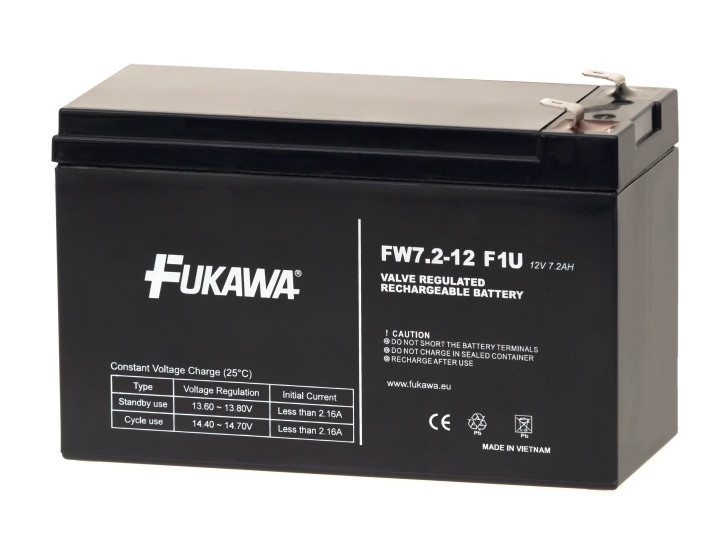 Akumulátor FUKAWA FW 7.2-12 F1U (12V 7,2Ah) fastón 4,8mm