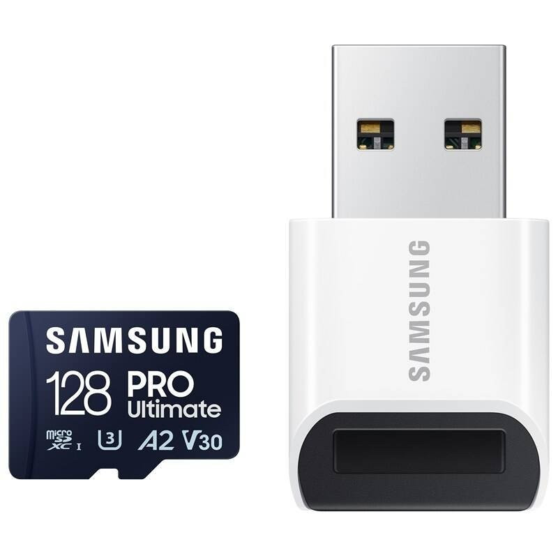 Samsung PRO Ultimate/micro SDXC/128GB/200MBps/UHS-I U3/Class 10/+ Adaptér/Modrá