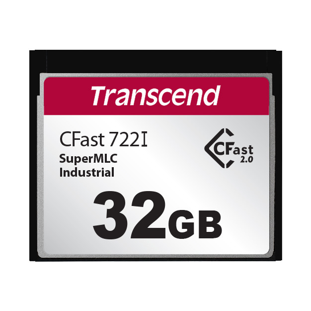 Transcend 32GB INDUSTRIAL TEMP CFAST CFX722I (MLC) pamäťová karta (SLC mode), 510MB/s R, 355MB/s