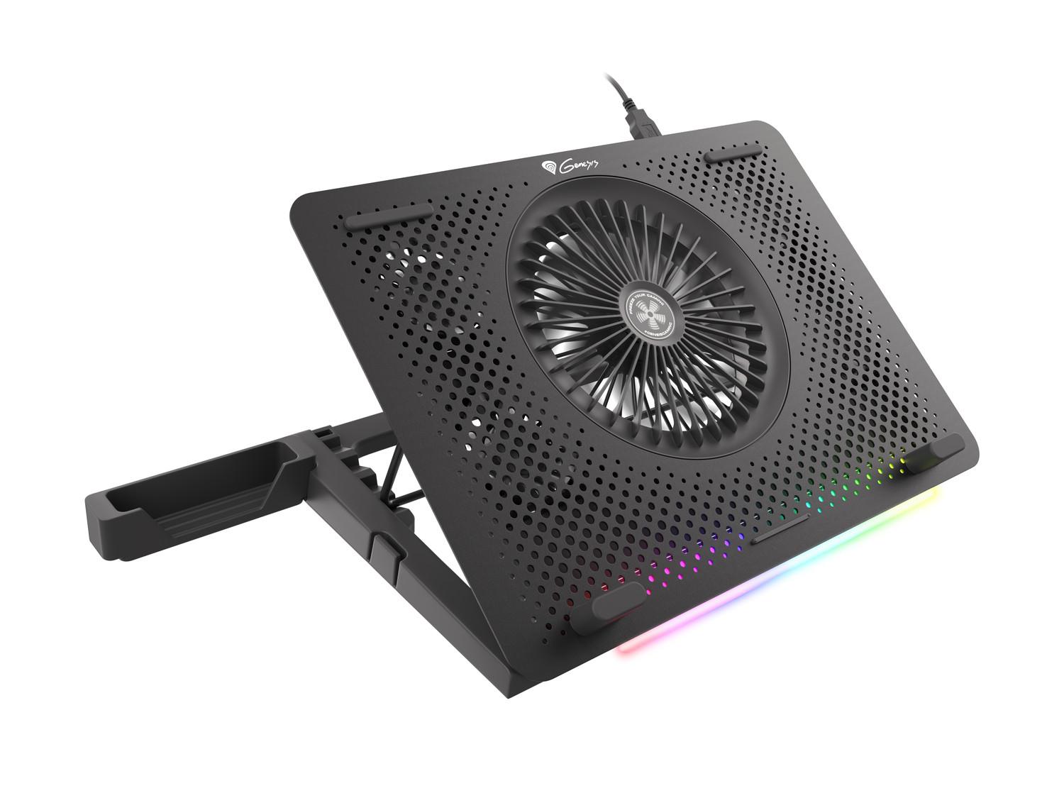 Fotografia produktu: Chladiaca podložka pre NB Genesis Oxid 450 RGB do 15.6", hliníkové telo