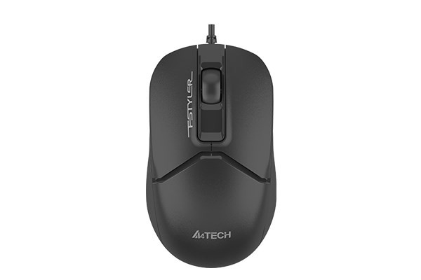 A4tech FSTYLER optická kancelárska myš, USB-C+USB-A, čierna