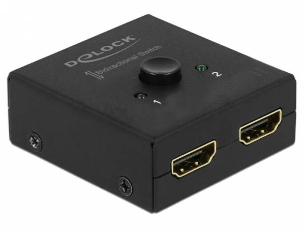 Delock HDMI 2 - 1 obojsmerný Switch 4K 60 Hz kompaktný
