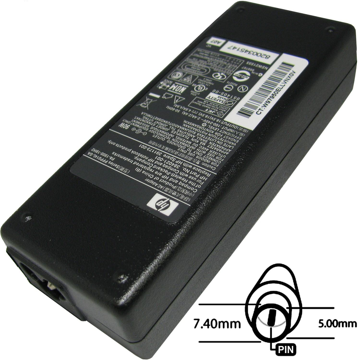 Fotografia produktu: Napájací adaptér 90W 18,5V, 7.4x5.0, originál HP