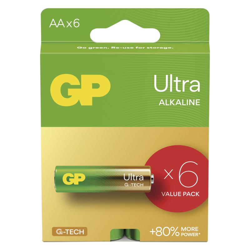 Fotografia produktu: GP Alkalická batéria ULTRA AA (LR6) - 6ks