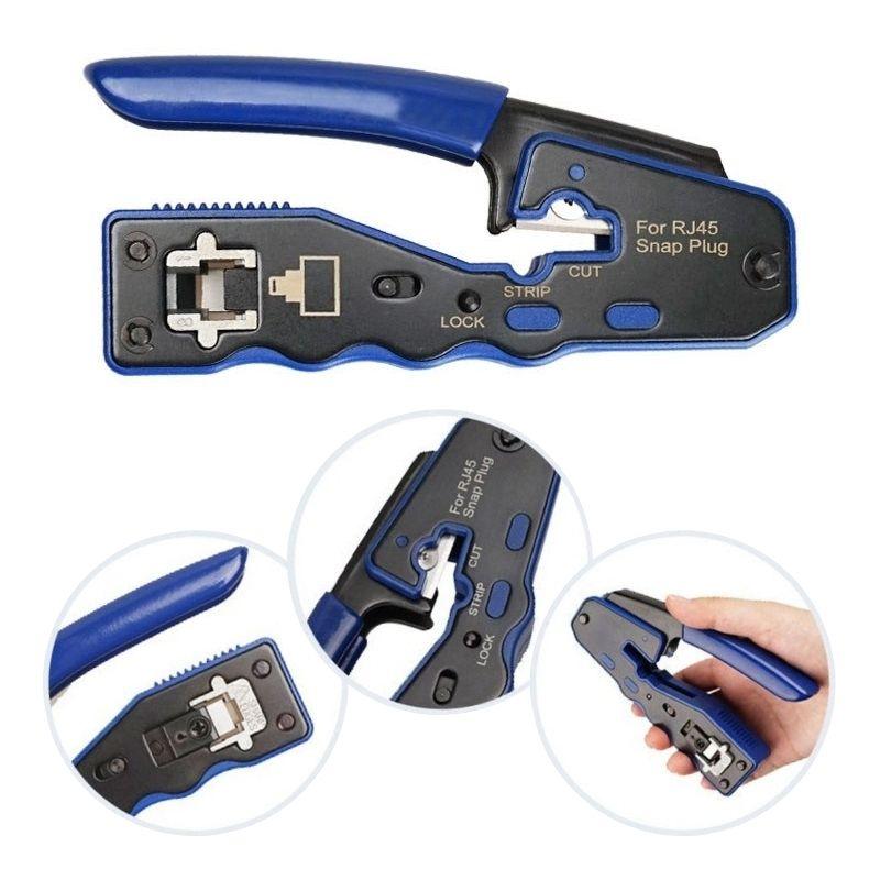 Fotografia produktu: W-Star Krimpovacie kliešte RJ45 WSEZ670 profesionálne kliešte EZ Cat6, Cat5, RJ45EZ, STP