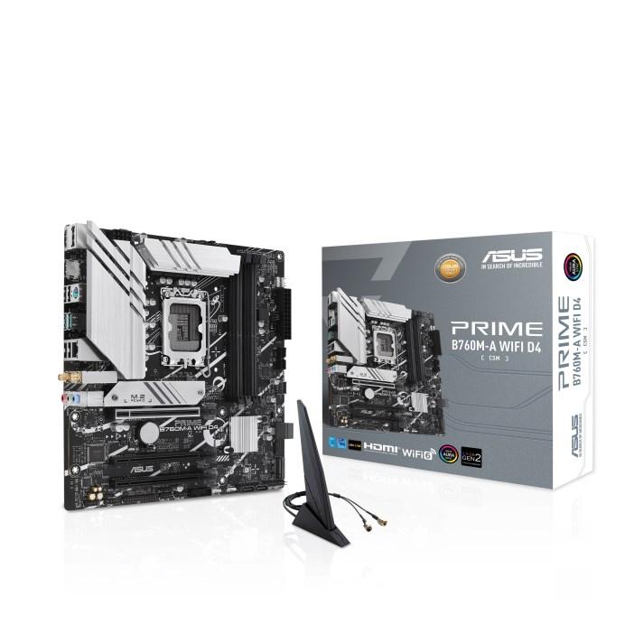 Fotografia produktu: ASUS MB Sc LGA1700 PRIME B760-A DDR4 CSM, Intel B760, 4xDDR4, 1xDP, 2xHDMI, mATX