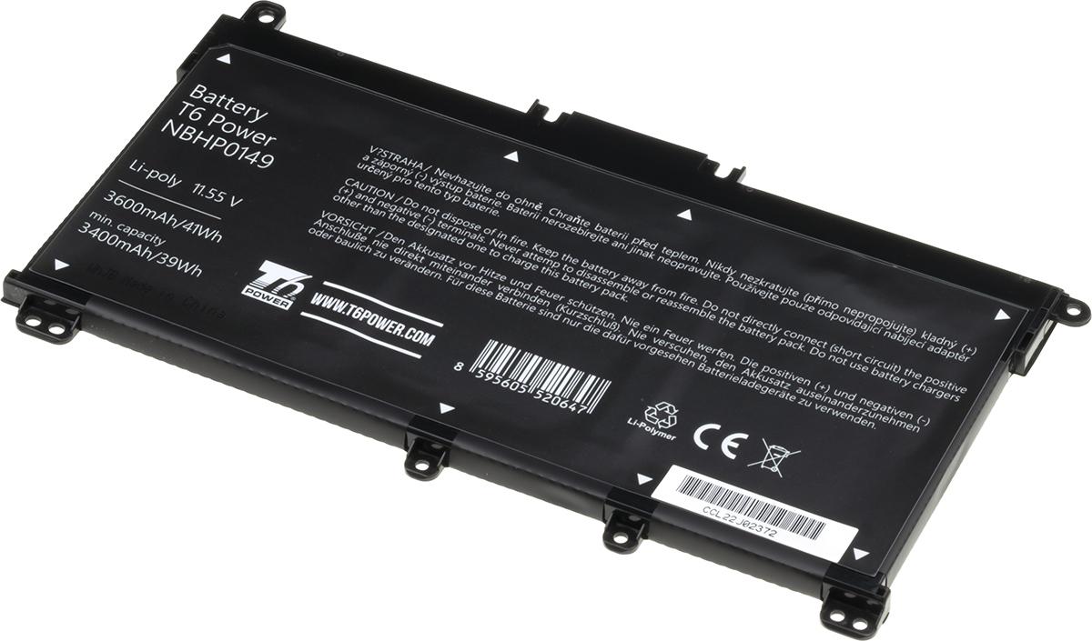 Fotografia produktu: Batéria T6 Power HP 250 G7, 255 G7, 15-cs000, 15-da000, 17-by000, 3600mAh, 41Wh, 3cell, Li-pol