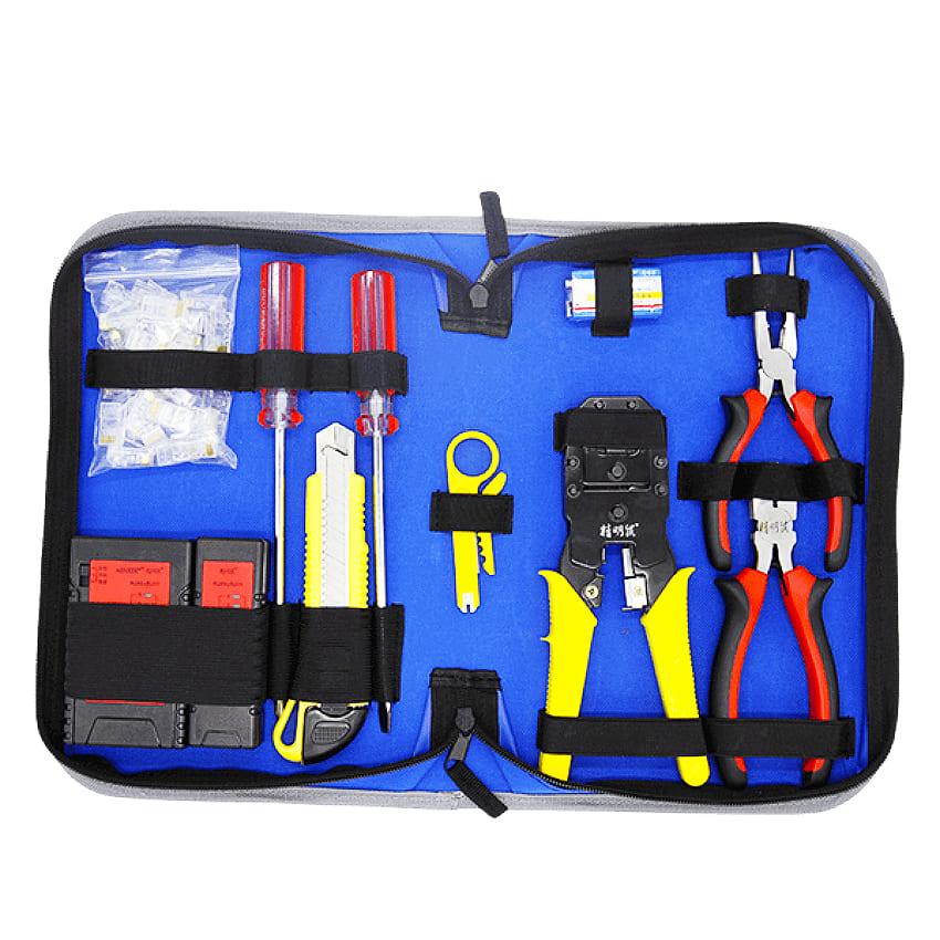 Fotografia produktu: W-star Sada náradia pre sitárov WSNF1304 krimpovacie kliešte, tester káblov, 11ks v taške