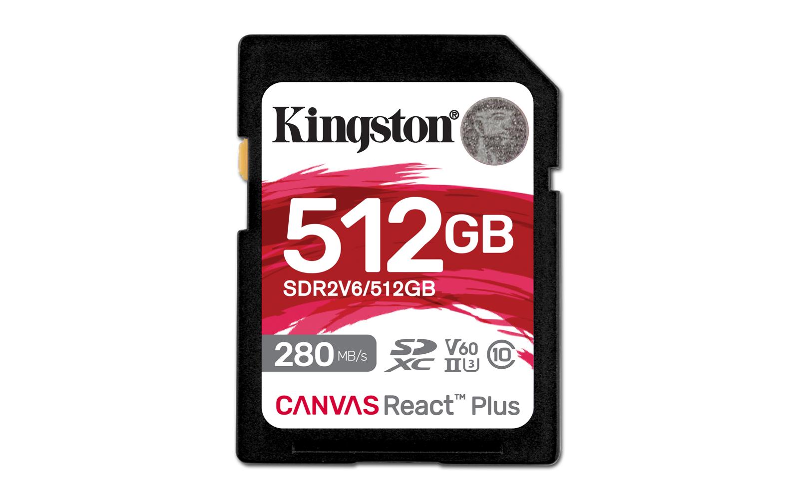 Fotografia produktu: Kingston Canvas React Plus/SDXC/512GB/UHS-II U3/Class 10