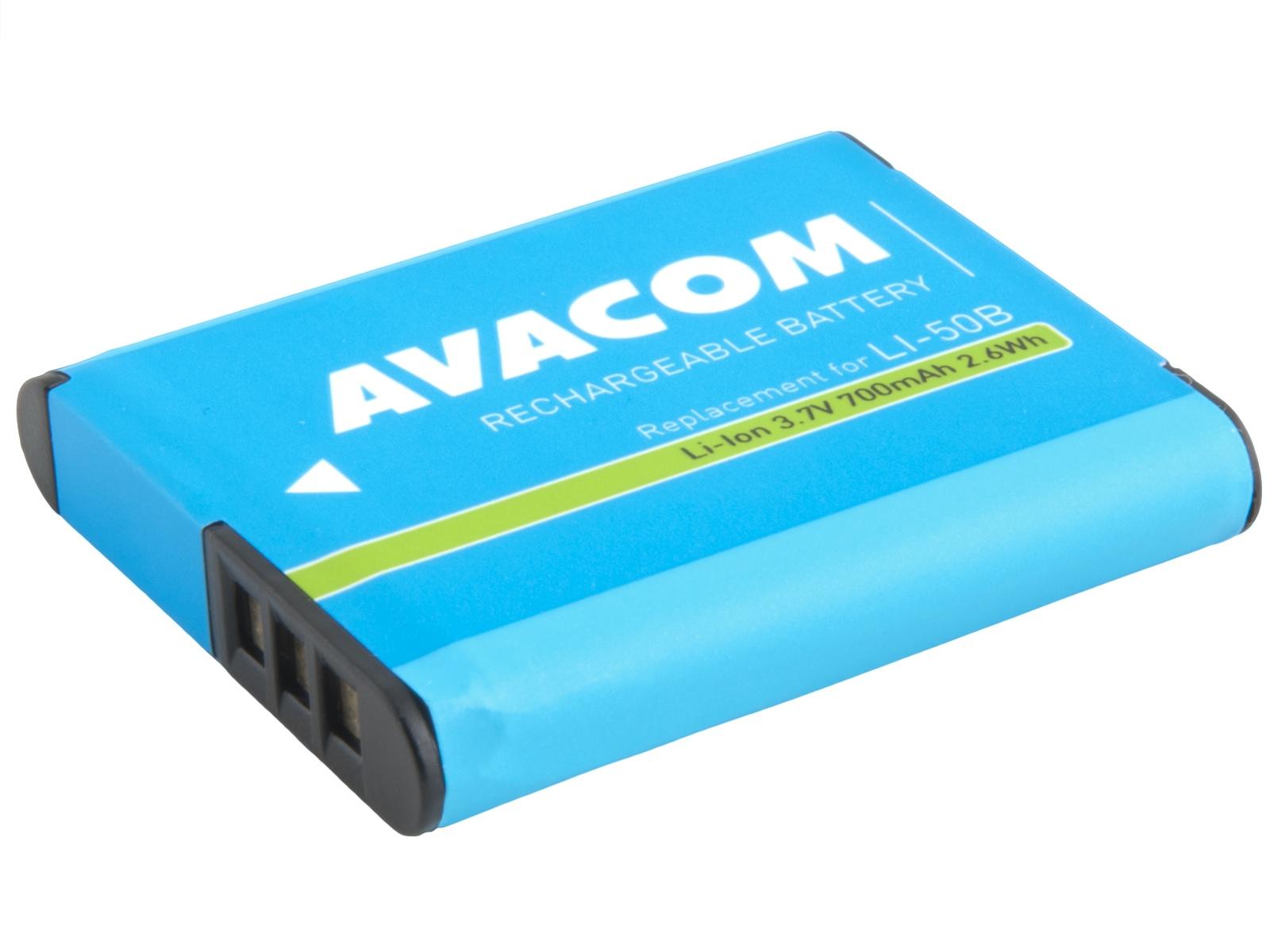 Fotografia produktu: Batéria AVACOM pre Olympus Li-50B Li-Ion 3.7V 700mAh 2.6Wh