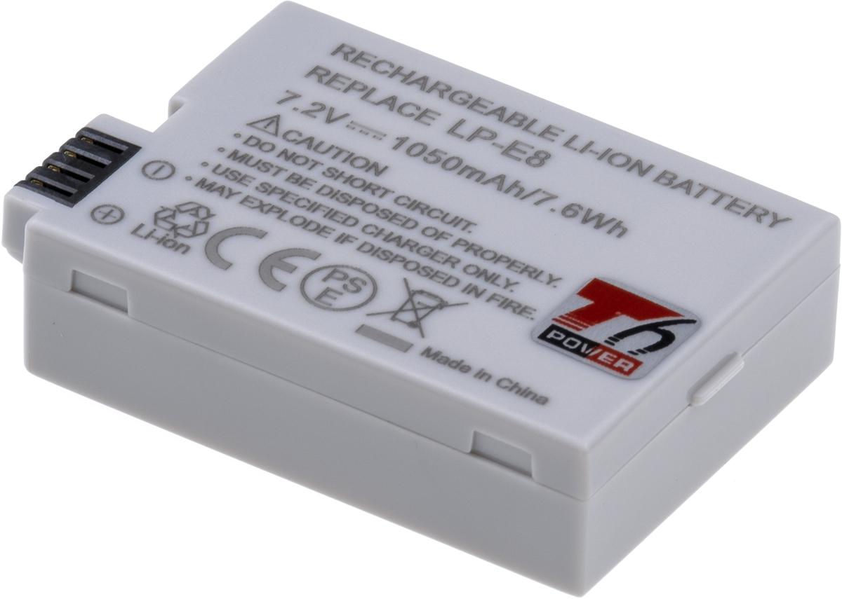 Fotografia produktu: Batéria T6 power Canon LP-E8, 1050mAh, 7,6Wh, sivá
