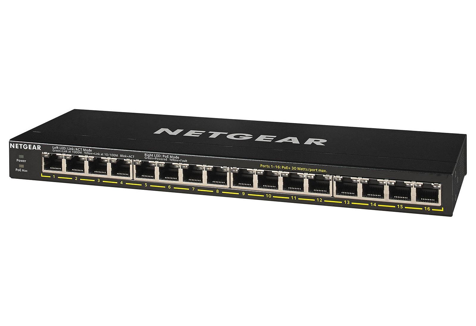 Fotografia produktu: NETGEAR 16PT GE UNMANAGED SWCH HI-PWR POE+