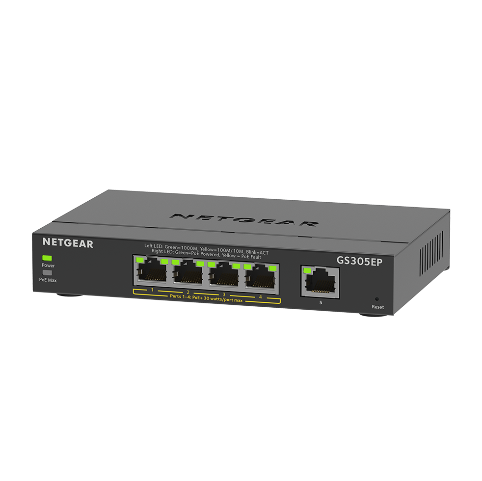 Fotografia produktu: NETGEAR 5PT GE PLUS SWCH W/POE+