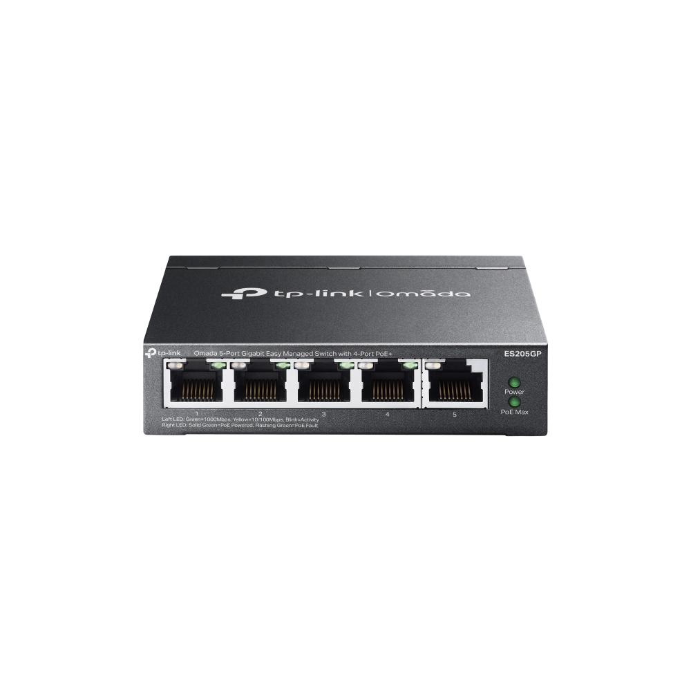 Fotografia produktu: TP-Link ES205GP 5xGb (4POE+) 65W Easy managed Switch