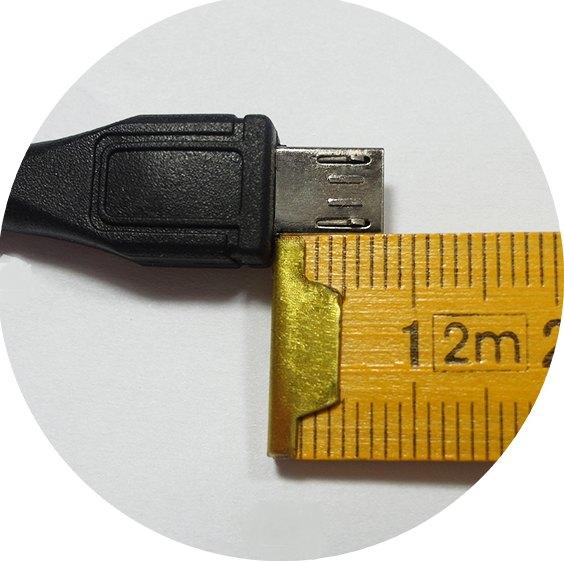 Fotografia produktu: Kábel micro USB 2.0, AB 1,8m s dlhším konektorom