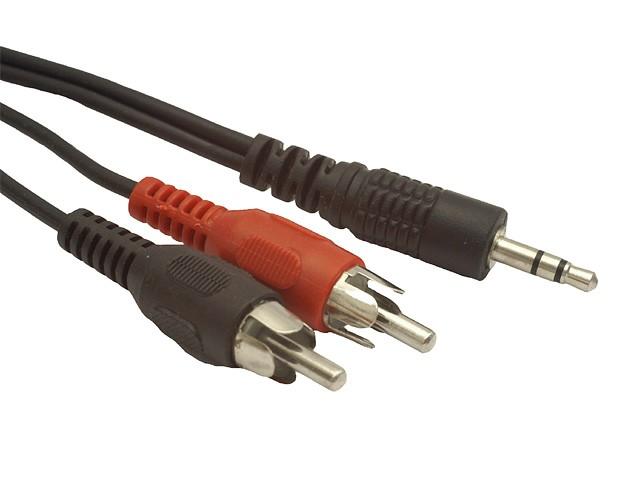 Fotografia produktu: GEMBIRD kábel minijack 3.5mm - 2x RCA M/M 2,5m