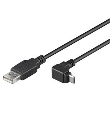 Fotografia produktu: PremiumCord Kábel micro USB 2.0, AB, 90 °, 3m