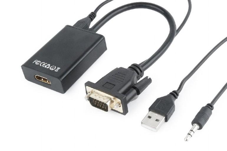 Fotografia produktu: GEMBIRD Redukcia VGA - HDMI, 0,15 m, M/F