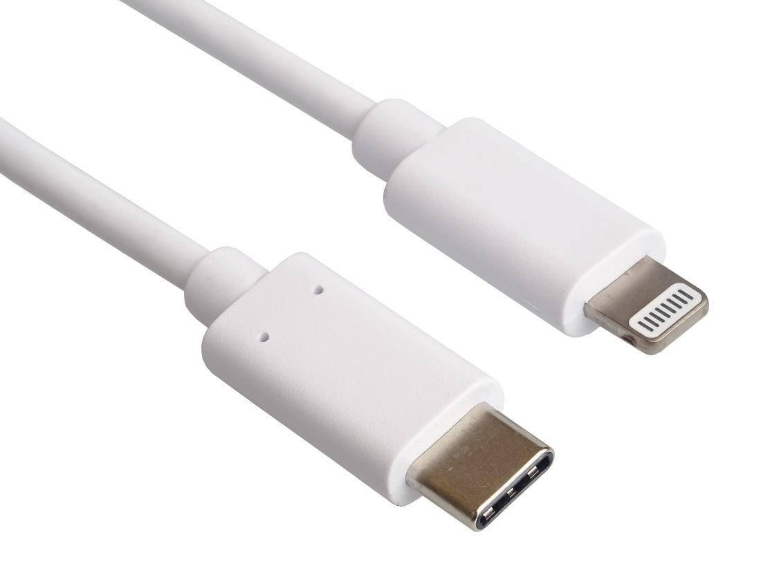 Fotografia produktu: PremiumCord Lightning - USB-C™ USB nabíjací a dátový kábel MFi pre Apple iPhone/iPad, 1m