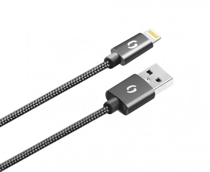 Fotografia produktu: ALIGATOR PREMIUM 2A kábel, Lightning 2m, čierny