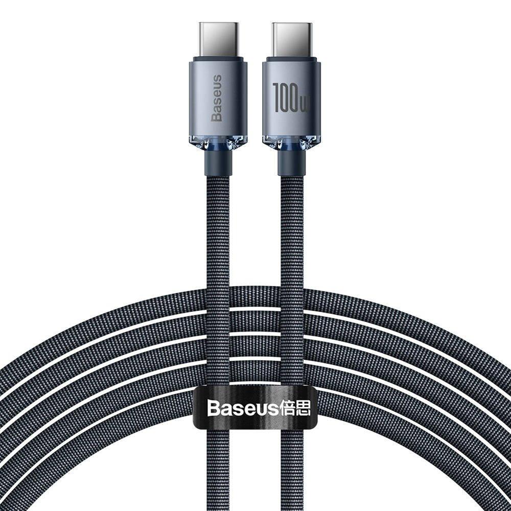 Fotografia produktu: Baseus CAJY000701 Crystal Shine Series Dátový Kábel USB-C - USB-C 100W 2m Black