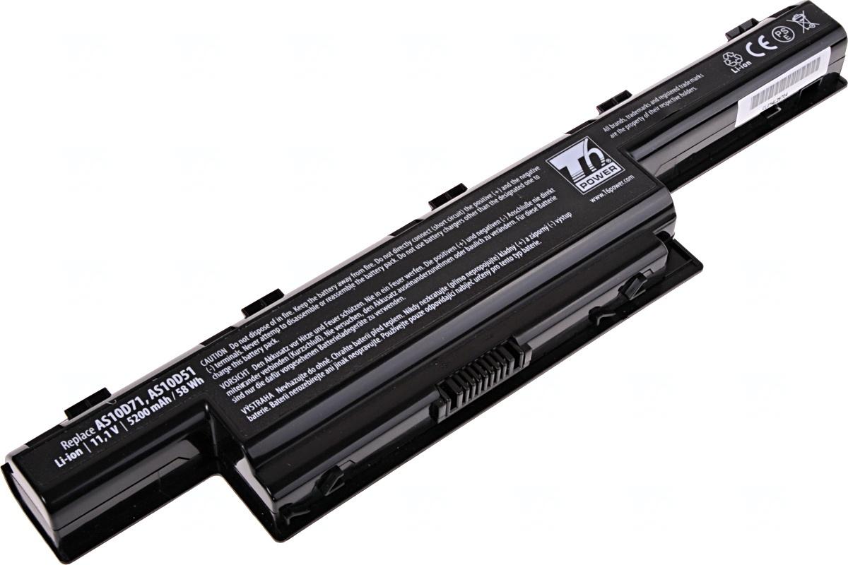 Fotografia produktu: Batéria T6 Power pre Acer Aspire 4741, 5551, 5741, 5751, TravelMate 4750, 5740, 5200mAh, 58Wh, 6cell