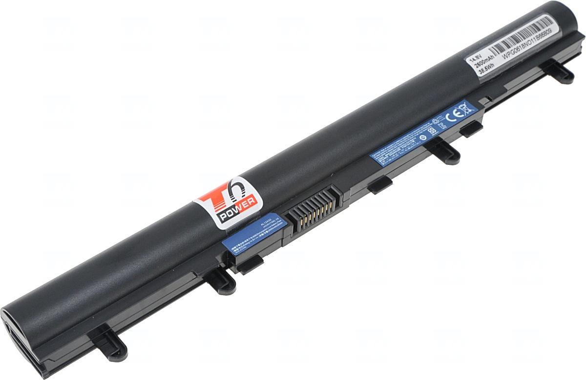 Fotografia produktu: Batéria T6 Power pre Acer Aspire V5-431, V5-471, V5-531, E1-410, E1-510, 2600mAh, 38Wh, 4cell