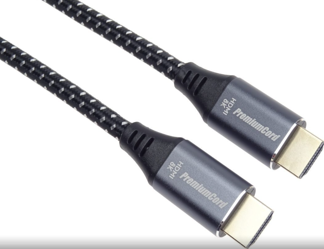 Fotografia produktu: PremiumCord ULTRA HDMI 2.1 High Speed + Ethernet kábel 8K @ 60Hz, pozlátené 5m