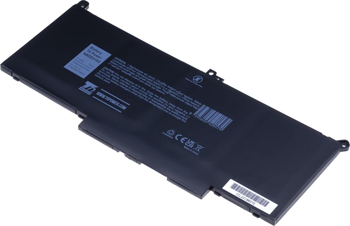 Fotografia produktu: Batéria T6 Power pre Dell Latitude 7280, 7290, 7380, 7390, 7480, 7490, 7500mAh, 57Wh, 4cell, Li-pol