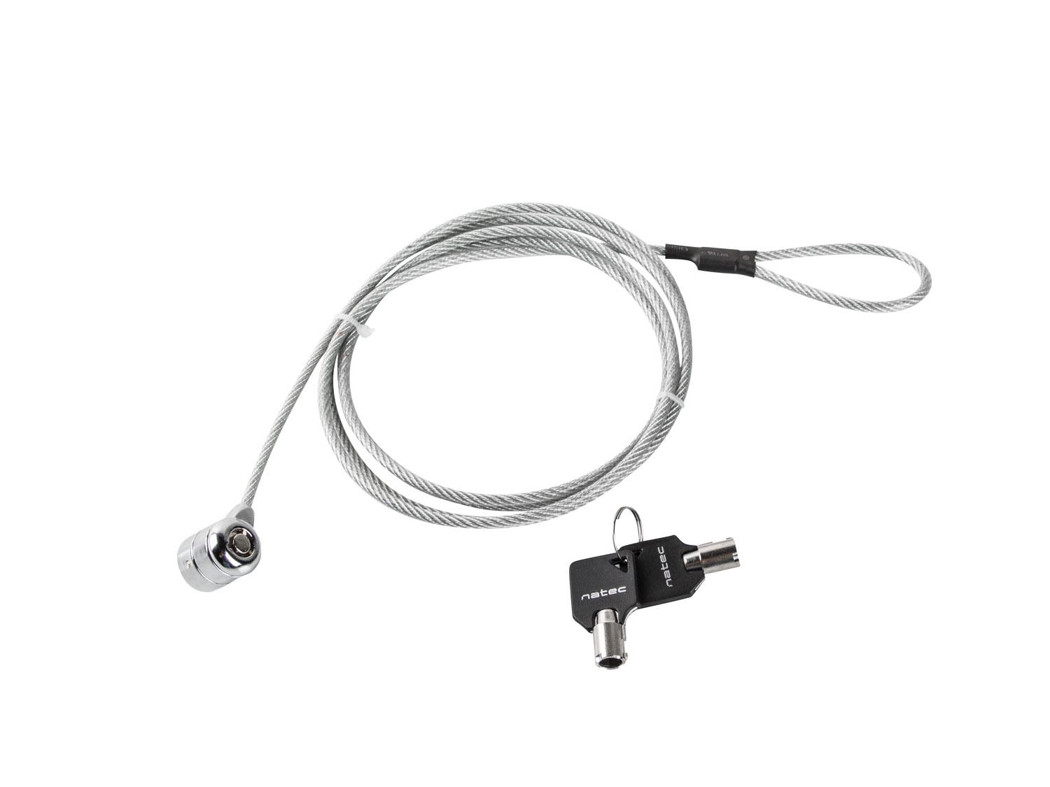 Fotografia produktu: Lankový bezpečnostný zámok na kľúč pre notebook Natec Lobster Key