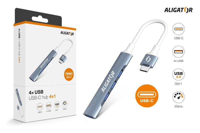 Fotografia produktu: Aligator Hub USB-C / 4x USB