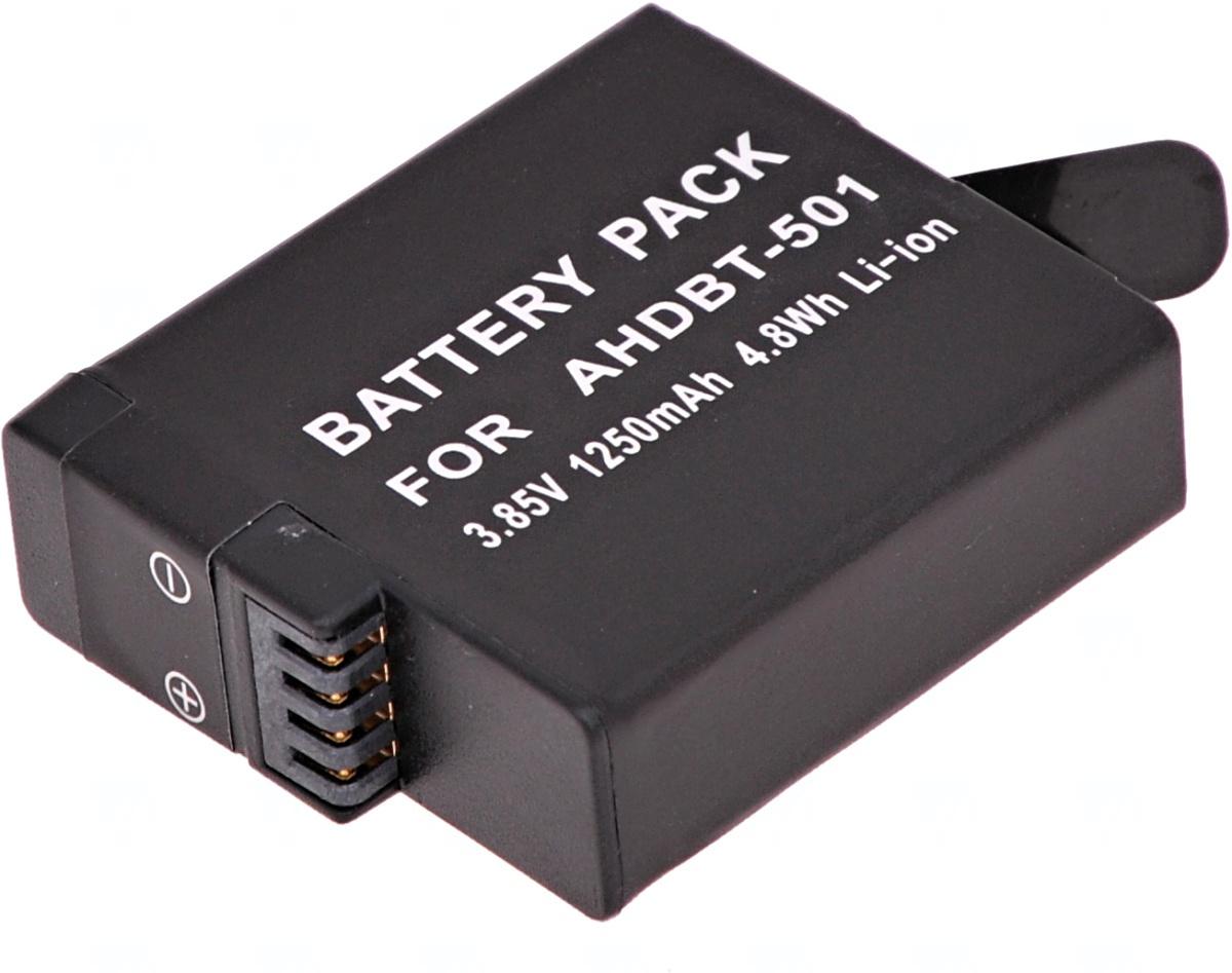 Fotografia produktu: Batéria T6 Power pre GoPro Hero5, Hero6 Black, AHDBT-501, AABAT-001, 601-10197-000, 1250mAh, 4,8Wh