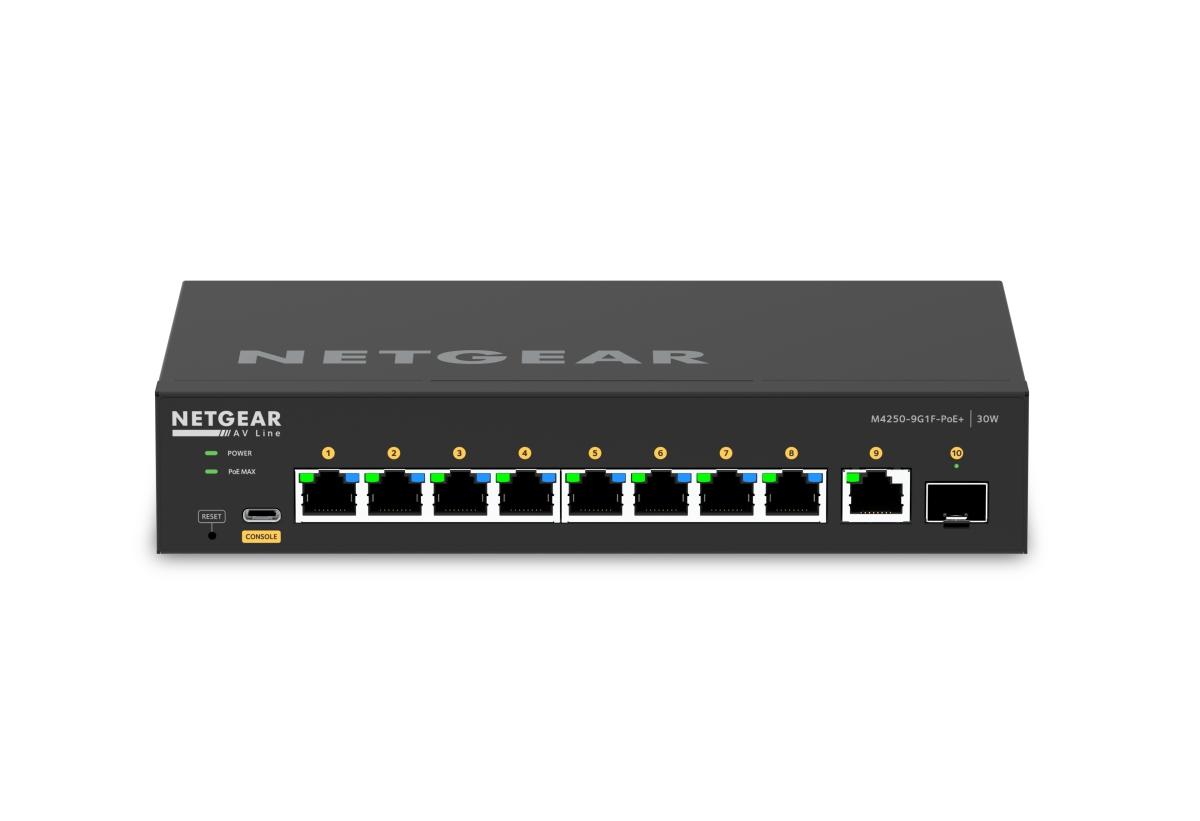Fotografia produktu: NETGEAR 10PT M4250-9G1F-POE+ MANAGED SWCH
