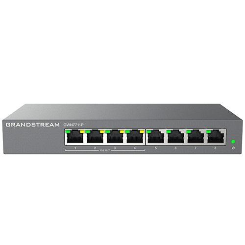 Fotografia produktu: Grandstream GWN7711P Layer 2 Lite managed switch, 8 portov, 4x PoE/PoE+