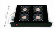 Fotografia produktu: 19" horiz.vent.j.4xVent.-220V/92W termost.2U čierna
