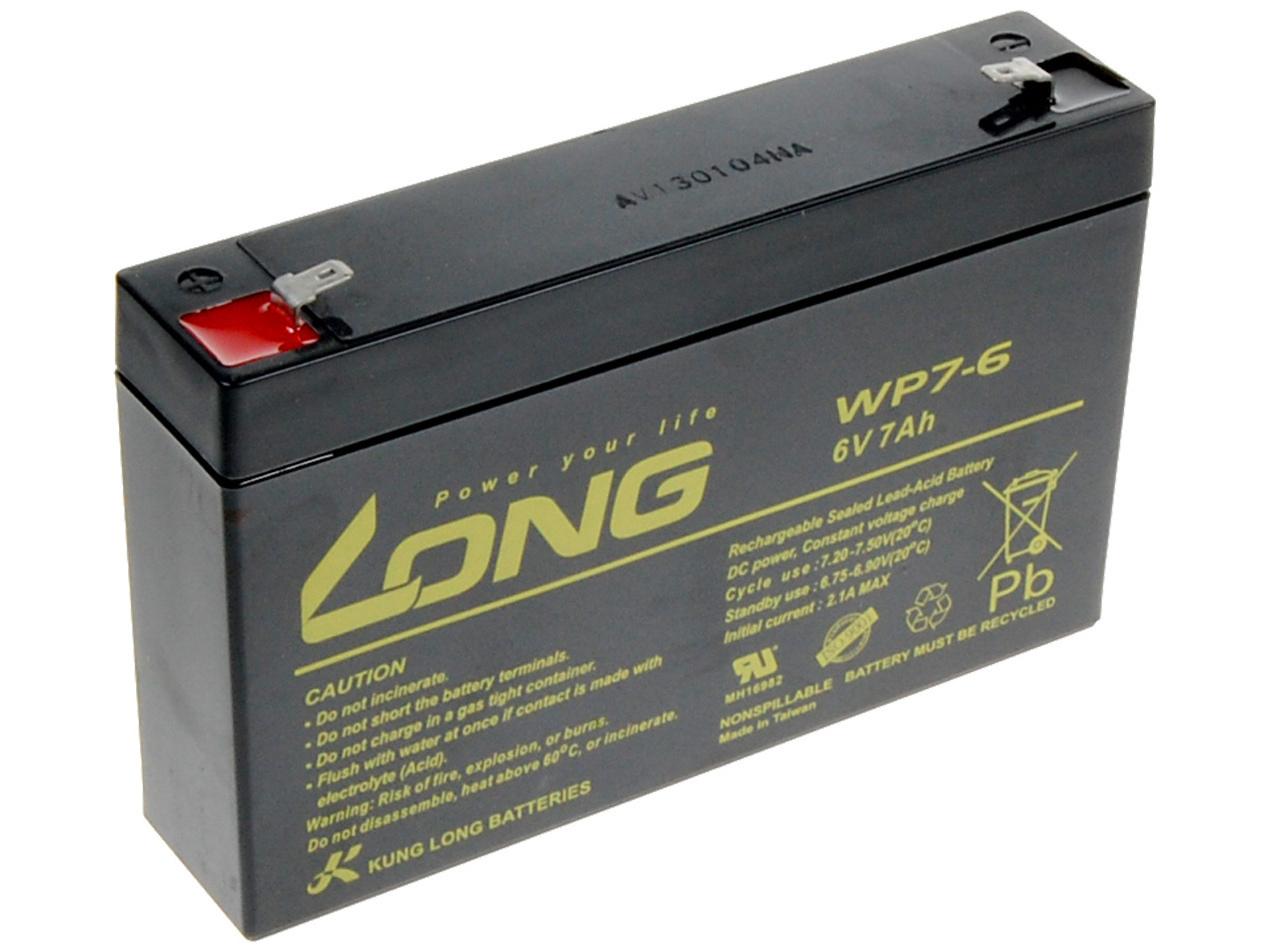 Fotografia produktu: Long 6V 7Ah olovený akumulátor F1