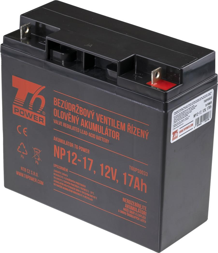 Fotografia produktu: Akumulátor T6 Power NP12-17, 12V, 17Ah