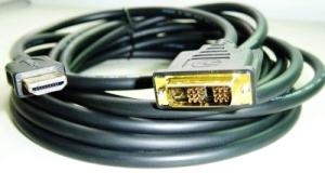 Fotografia produktu: Kábel HDMI-DVI 1,8m, M/M tieň., pozlátené kontakty 1.3
