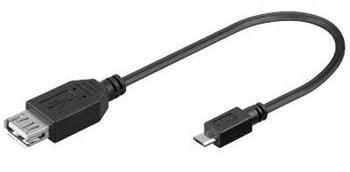Fotografia produktu: PremCord USB kab redukcia A/fem-MicroUSB/male20cmOTG