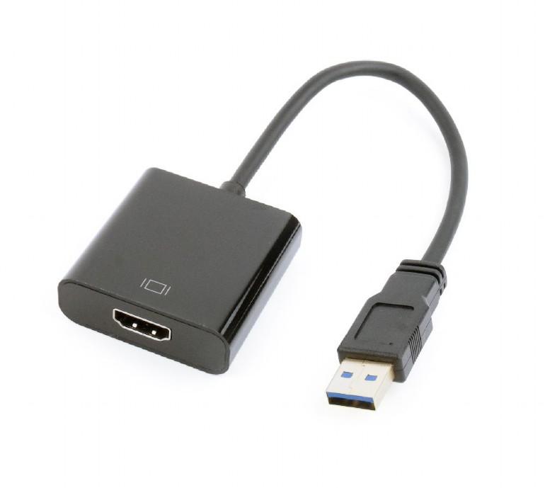 Fotografia produktu: GEMBIRD Redukcia USB 3.0 - HDMI, M/F, 15cm, čierny