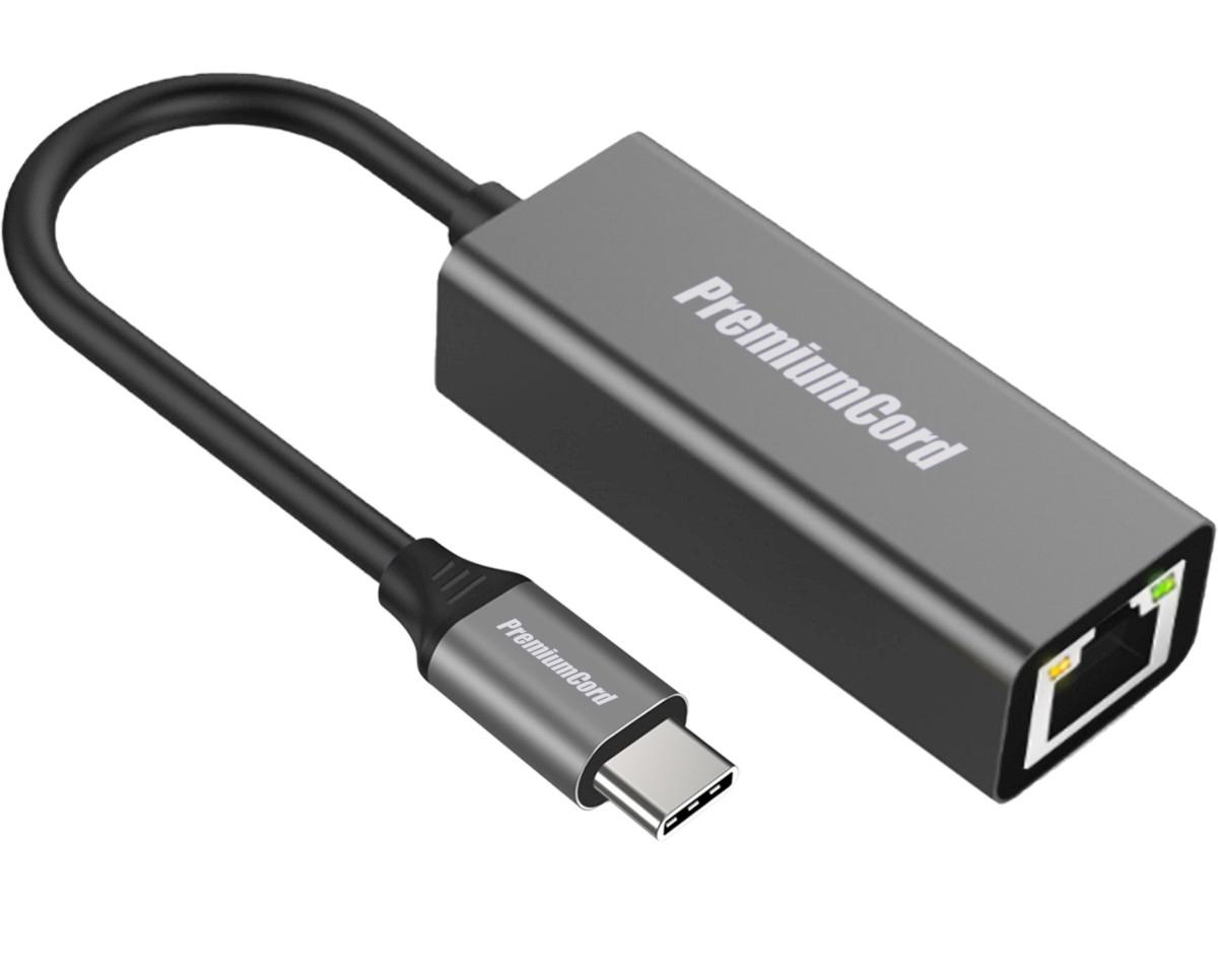 Fotografia produktu: PremiumCord Prevodník USB-C na Gigabit kon. RJ45