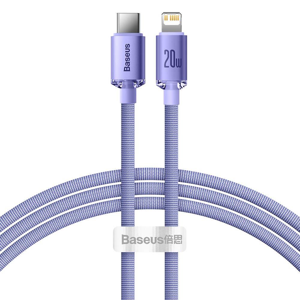 Fotografia produktu: Baseus CAJY000205 Crystal Shine Series Dátový Kábel USB-C - Lightning 20W 1,2m Purple