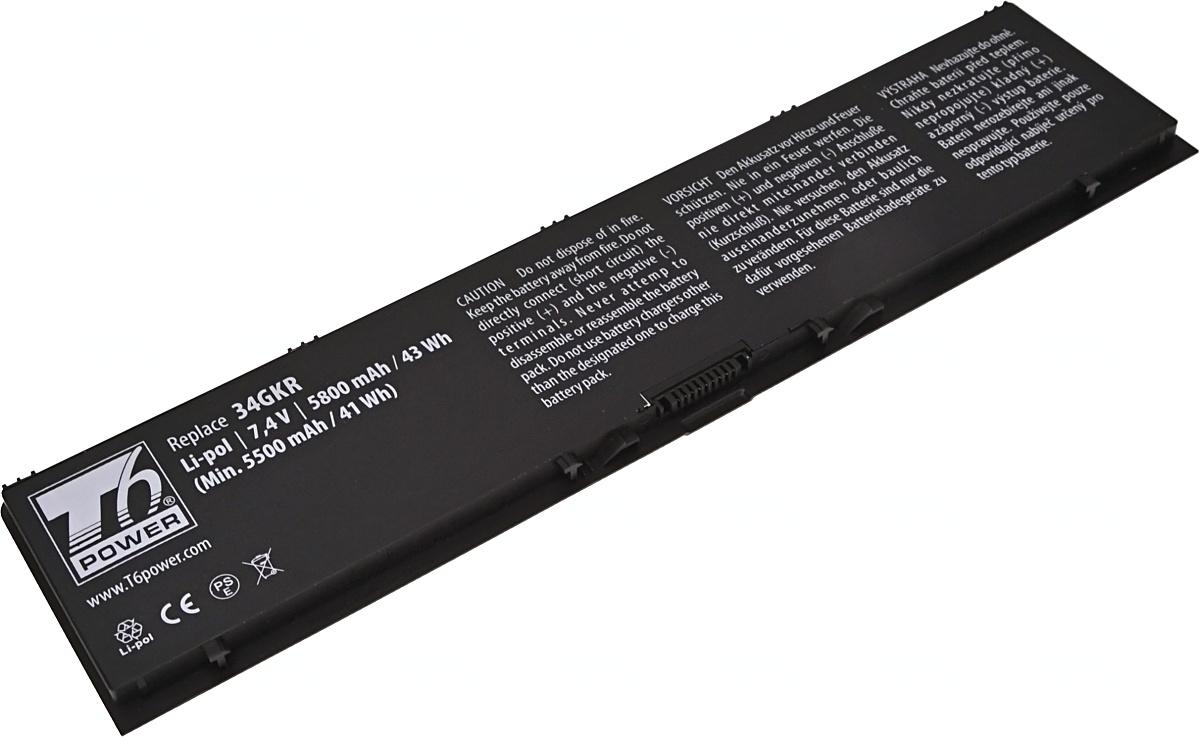 Fotografia produktu: Batéria T6 Power pre Dell Latitude E7440, Latitude E7450, 5800mAh, 43Wh, 4cell, Li-pol