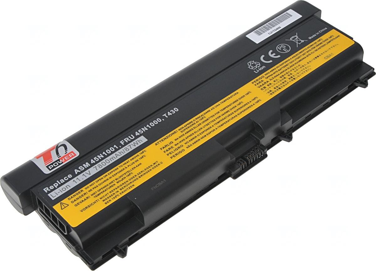 Fotografia produktu: Batéria T6 Power Lenovo ThinkPad T430, T430, T530, T530, L430, L530, W530, 7800mAh, 87Wh, 9cell