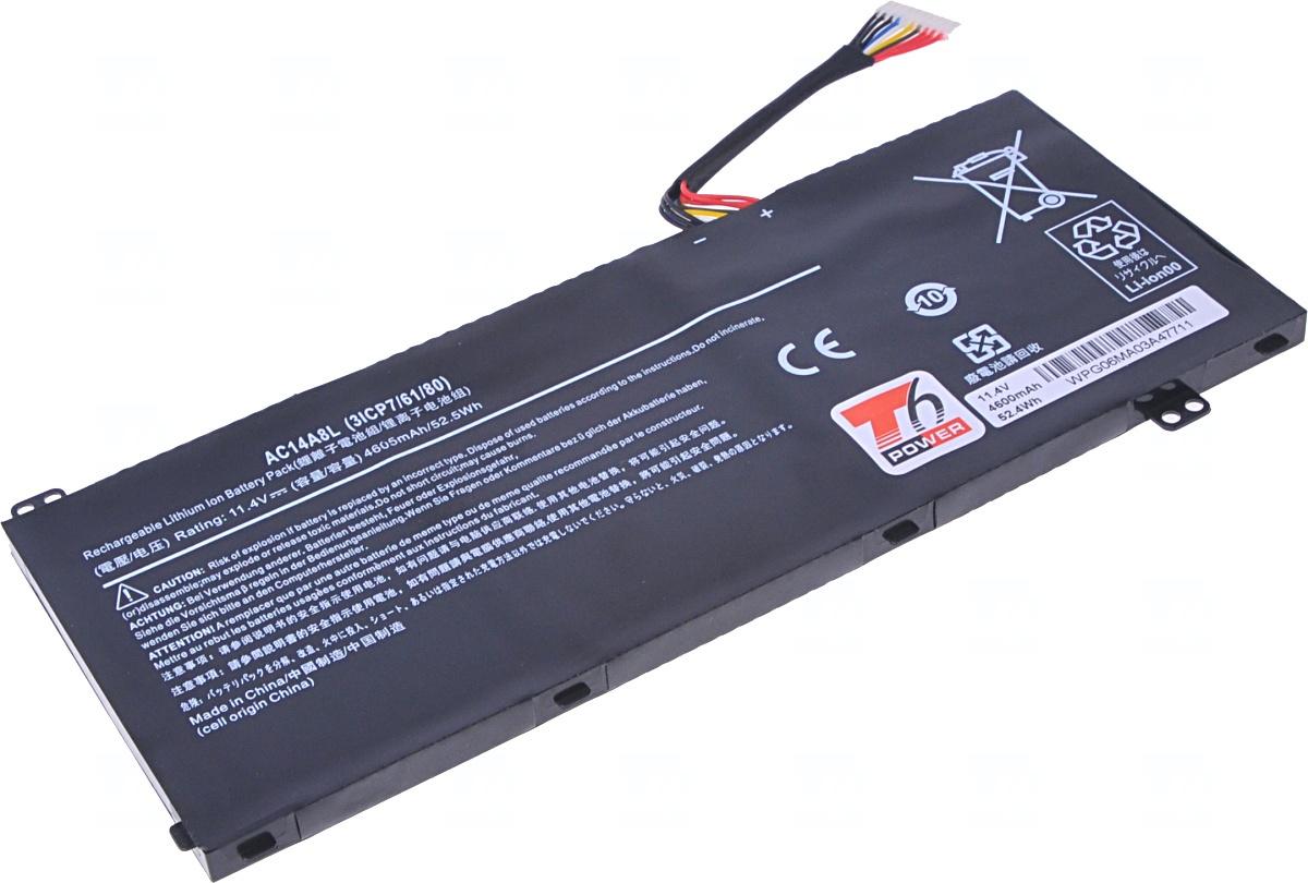 Fotografia produktu: Batéria T6 Power pre Acer Aspire Nitro VN7-571, VN7-572, VN7-591, 4600mAh, 52Wh, 3cell, Li-pol