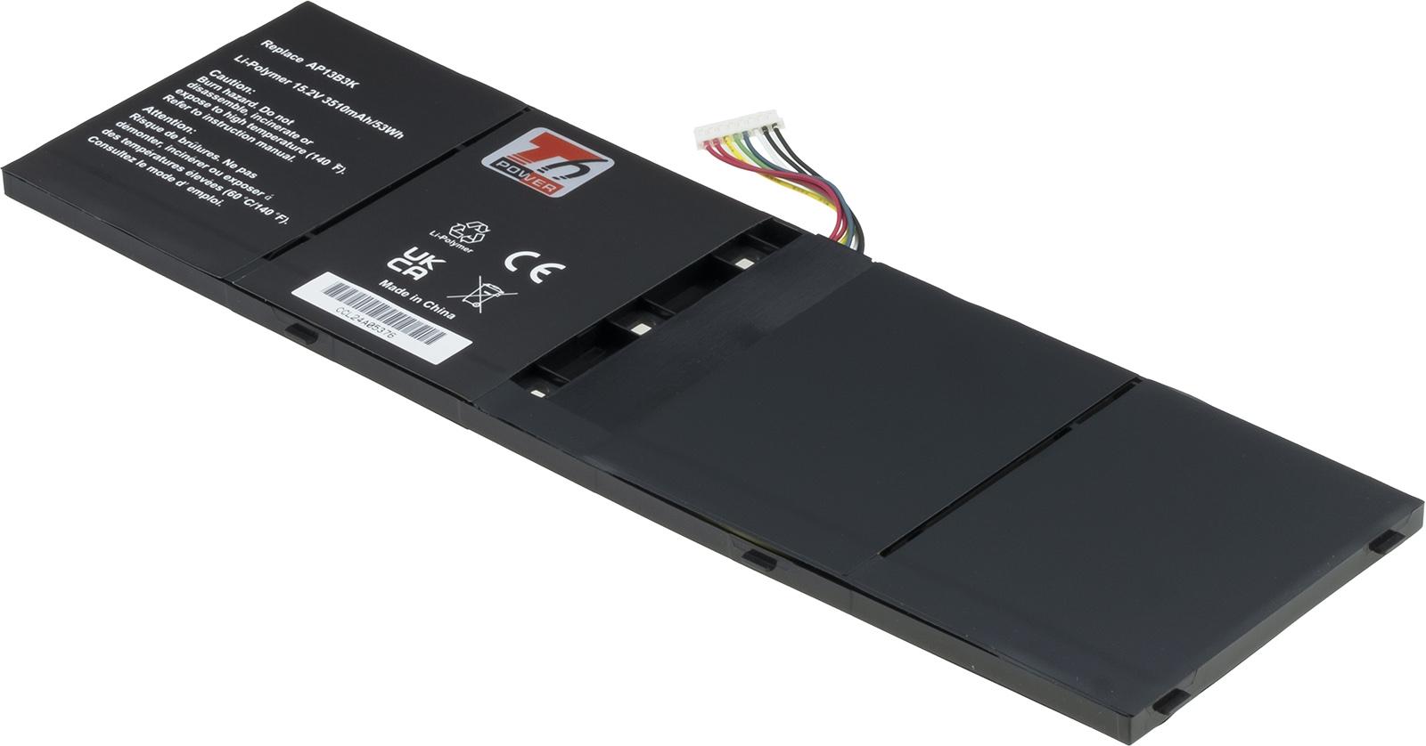 Fotografia produktu: Batéria T6 Power pre Acer Aspire V5-572, V5-472, V7-482, V7-582, 3510mAh, 53Wh, 4cell, Li-poly