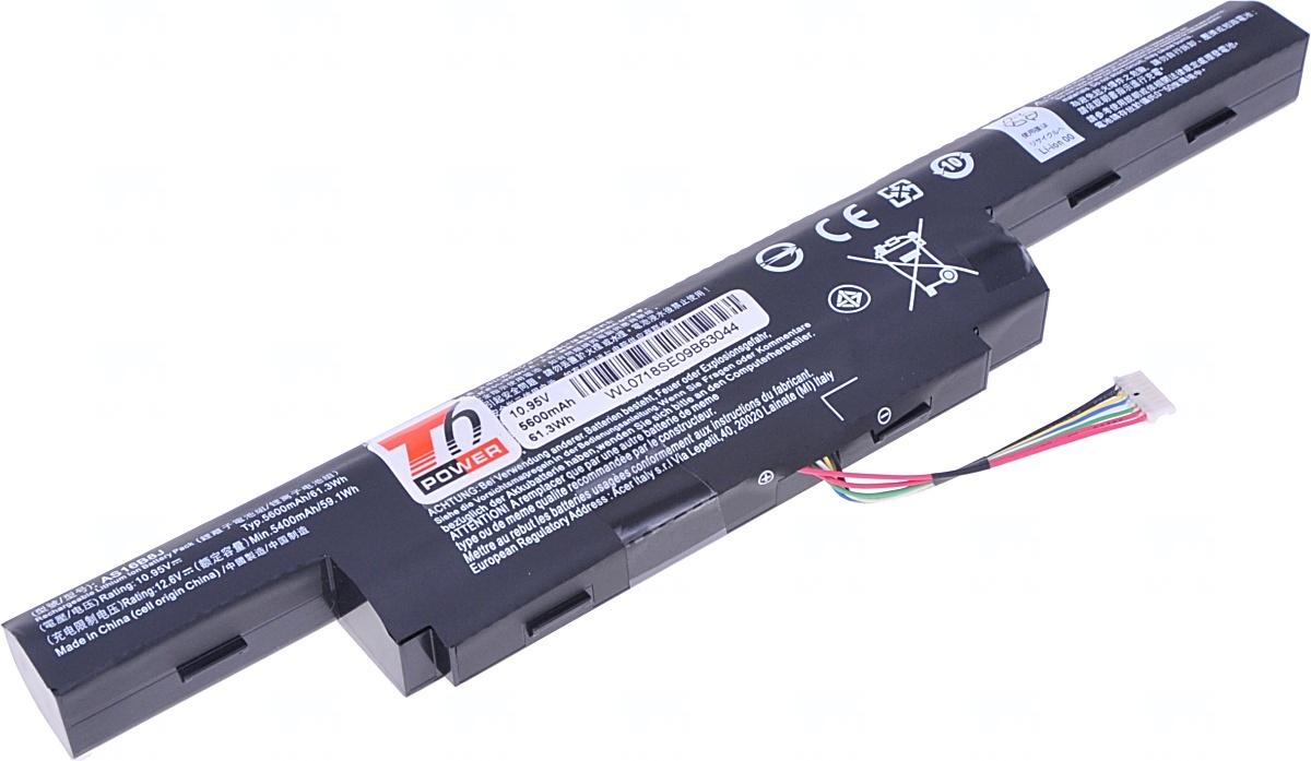 Fotografia produktu: Batéria T6 Power Acer Aspire E5-575, E5-774, F5-573, TravelMate P256-G2, 5200mAh, 56Wh, 6cell