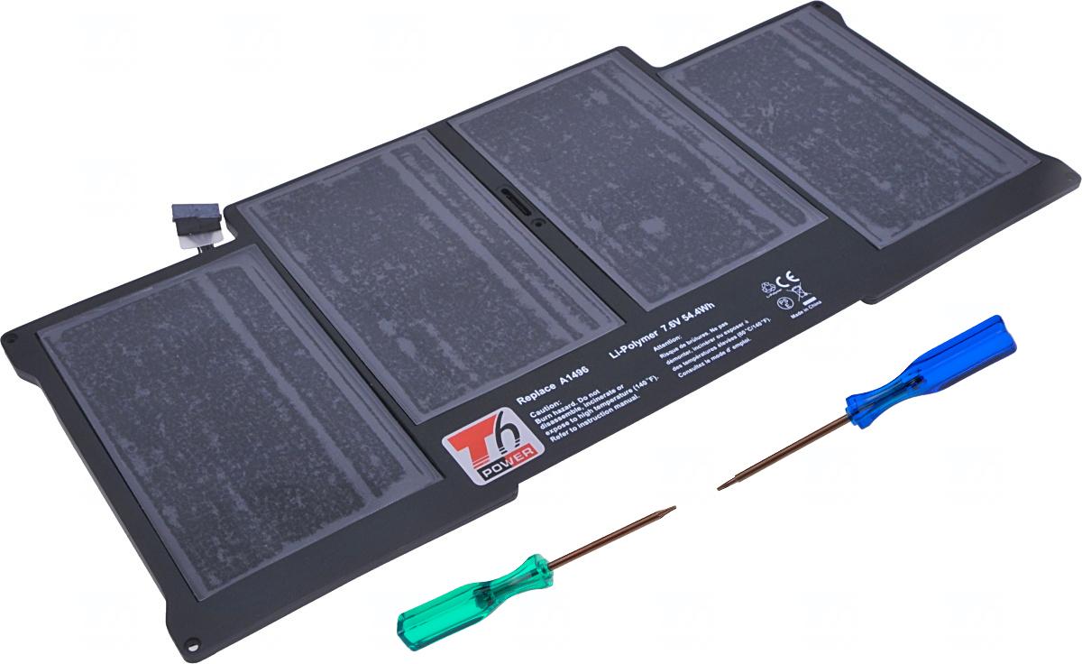 Fotografia produktu: Batéria T6 Power pre Apple MacBook Air 13 2011, 2012, 2013, 2014, 2015, 7150mAh, 54Wh, 4cell, Li-pol