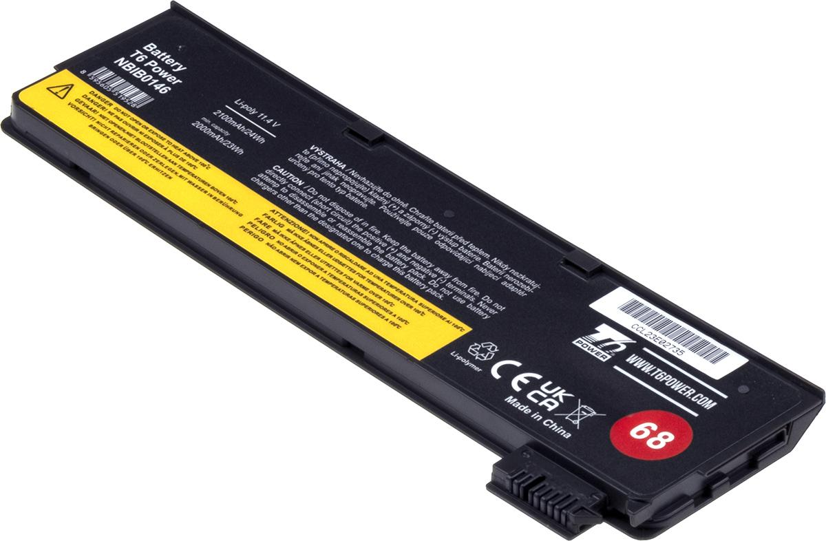 Fotografia produktu: Batéria T6 Power pre Lenovo ThinkPad T440s, T450s, T460p, T470p, T550, 68, 2100mAh, 24Wh, 3cell